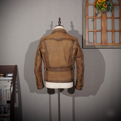 Distressed 1930s Leather Sports Jacket