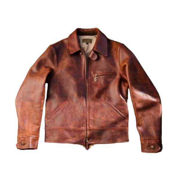 Men's 1930s Leather Sports Jacket Brown