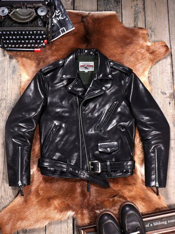 Men's 1950s Motorcycle Leather Jacket 613