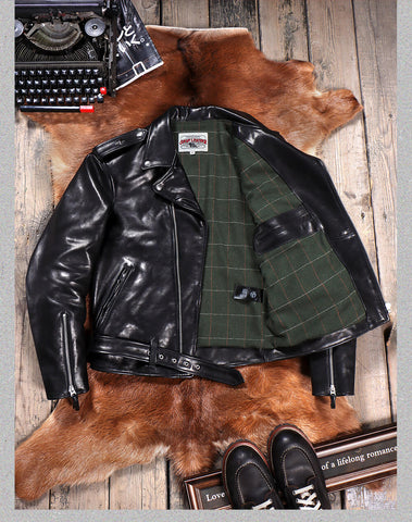 Men's 1950s Motorcycle Leather Jacket 613
