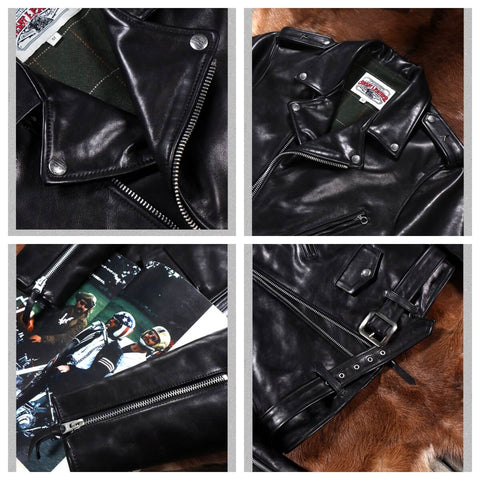 Men's 1950s Motorcycle Leather Jacket 613