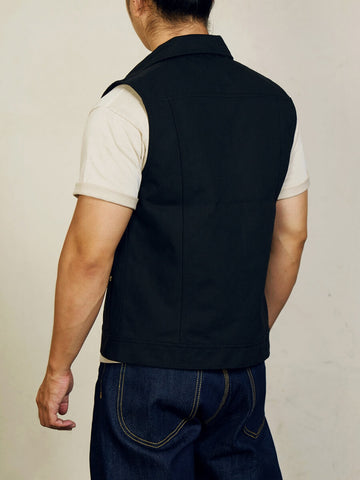 Men's Wax Canvas Moto Vest