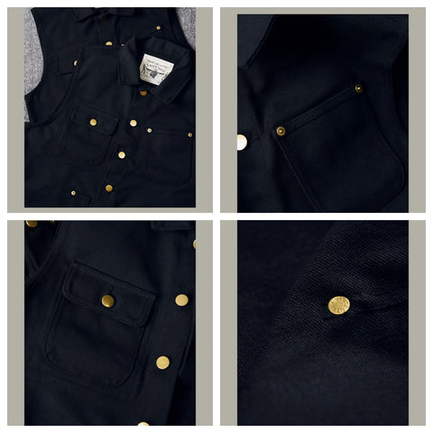 Men's Wax Canvas Moto Vest