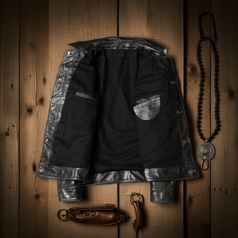 Men's 506XX Trucker Leather Jacket, Cowhide