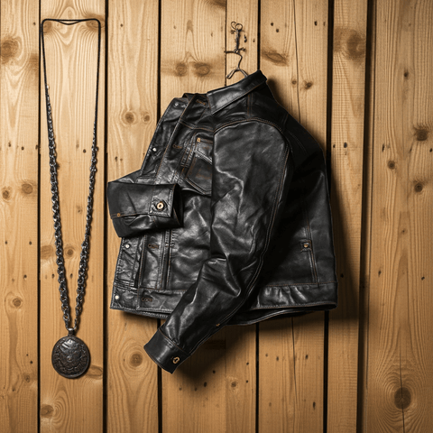 Men's 506XX Trucker Leather Jacket, Cowhide