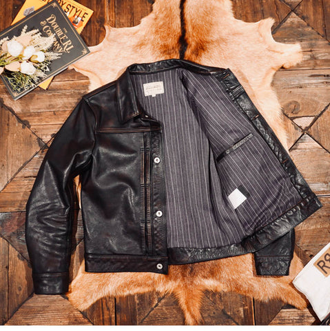 Men's 506XX Trucker Leather Jacket, Horsehide