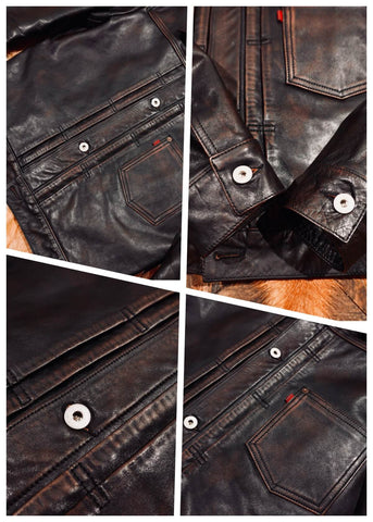 Men's 506XX Trucker Leather Jacket, Horsehide