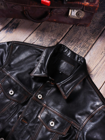 Men's 557 Leather Jacket, Teacore Cowhide