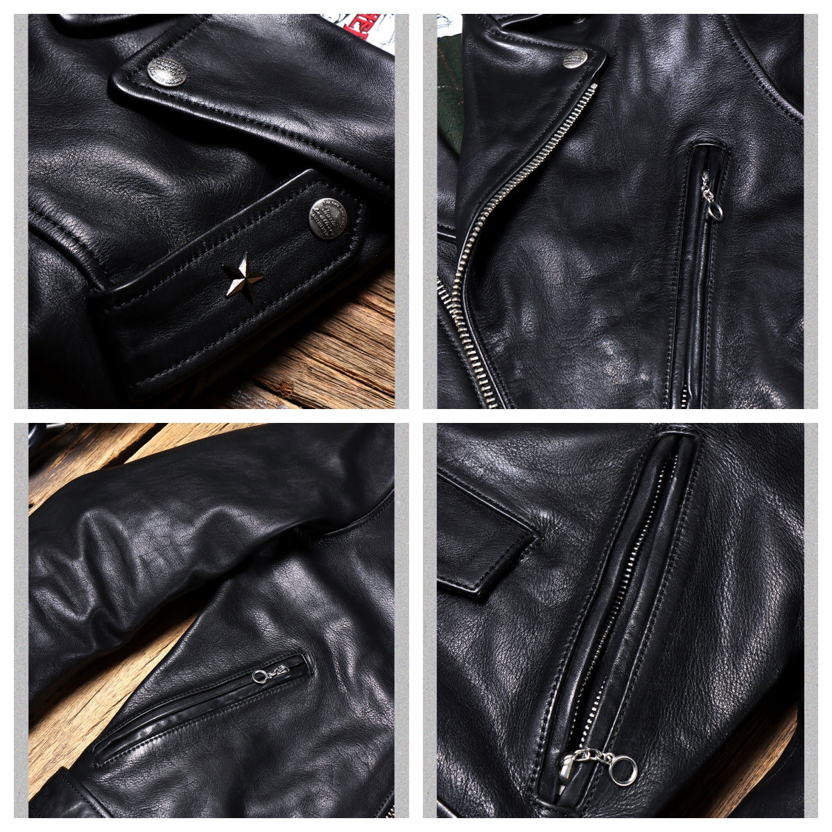 Men's 1950s Motorcycle Leather Jacket 613