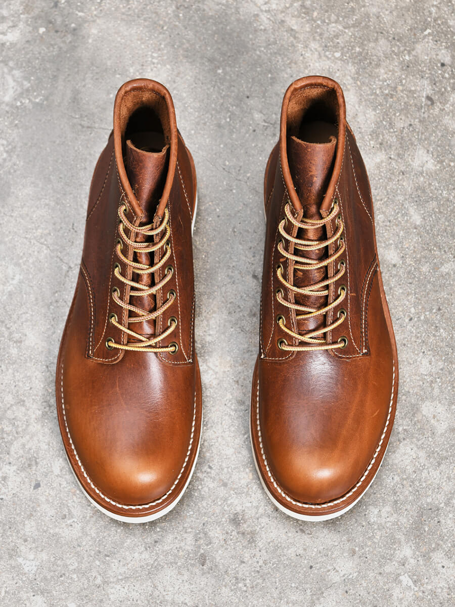 Men's Round Toe Boots, Oiled Shoulder Leather