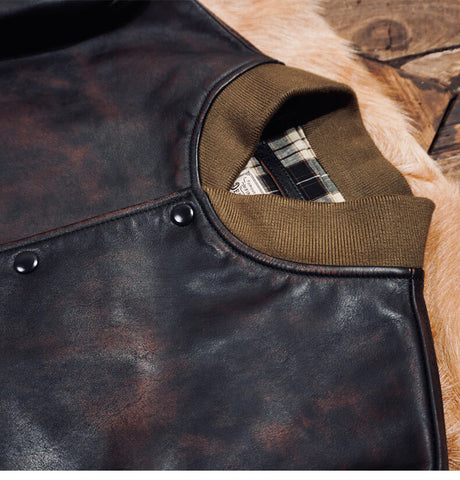 Men's A1 Bomber Leather Jacket, Teacore Horsehide