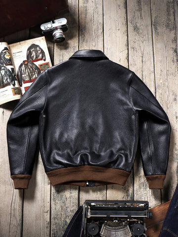 Men's A2 Bomber Jacket, Grain Cowhide