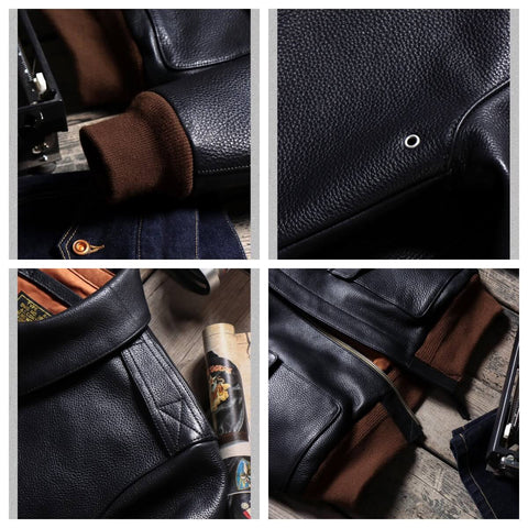 Men's A2 Bomber Jacket, Grain Cowhide