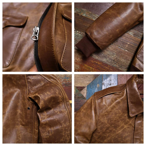 Men's A2 Bomber Jacket, Cowhide