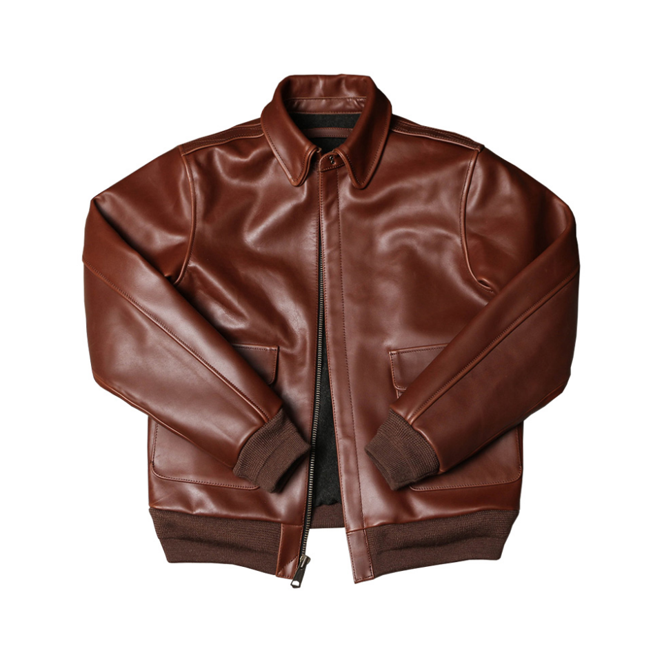 Men's Firm Thick A2 Flight Leather Jacket