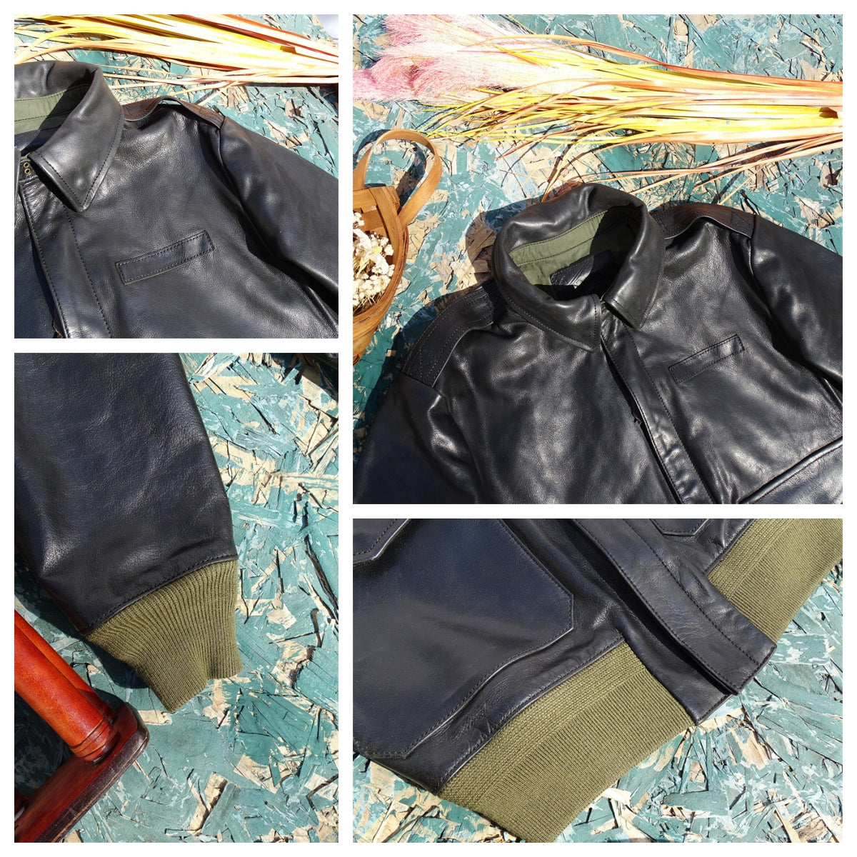 Men's Type A2 Flying Leather Jacket Cowhide