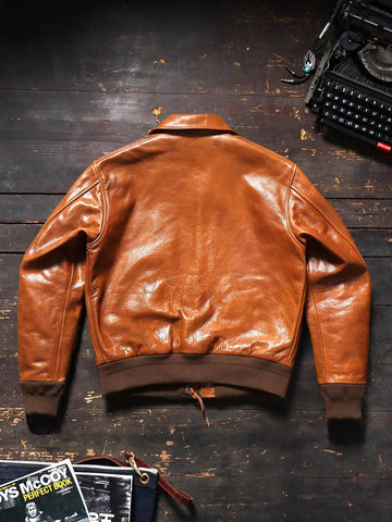 tobacco colored leather Men's Tobacco Brown Type A2 Flight Leather Jacket – Crush on Retro tobacco colored leather Men's Tobacco Brown Type A2 Flight Leather Jacket – Crush on Retro
