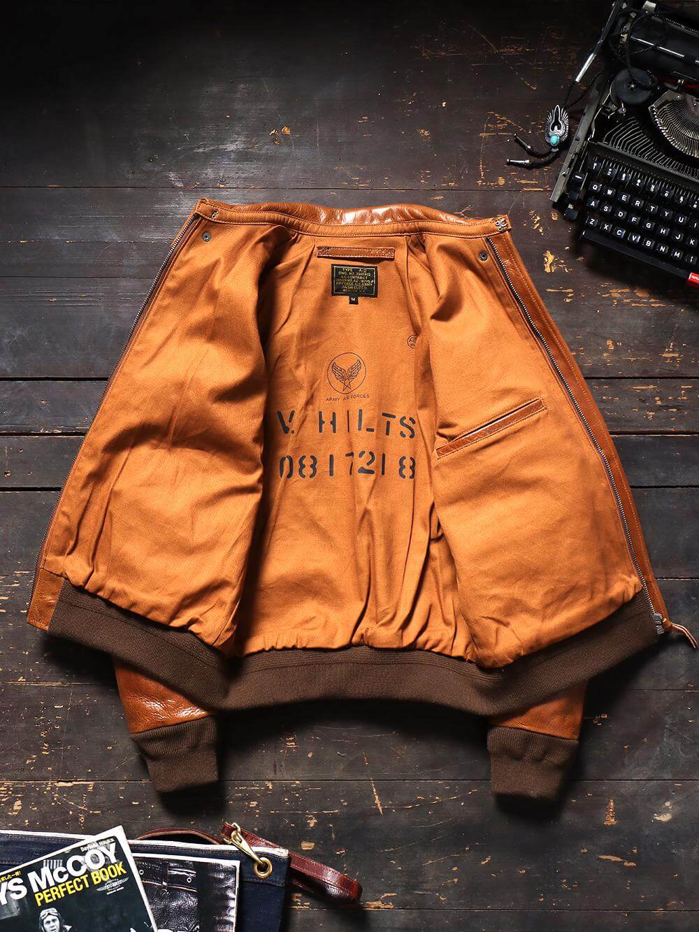 Men's Tobacco Brown Type A2 Flight Leather Jacket – Crush on