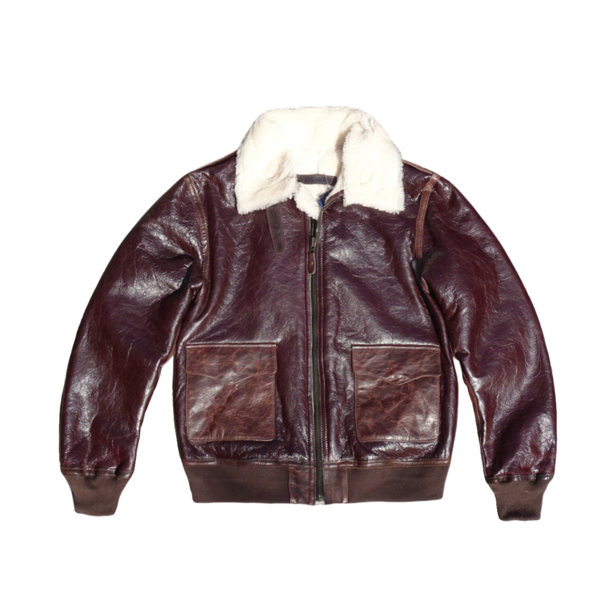 A2 Shearling Bomber Coat Purple