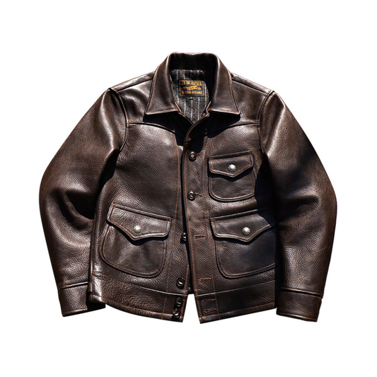 Alston Leather Jacket Coffee