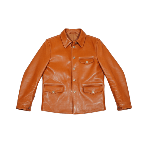 Men's Brakeman Leather Jacket, Amber