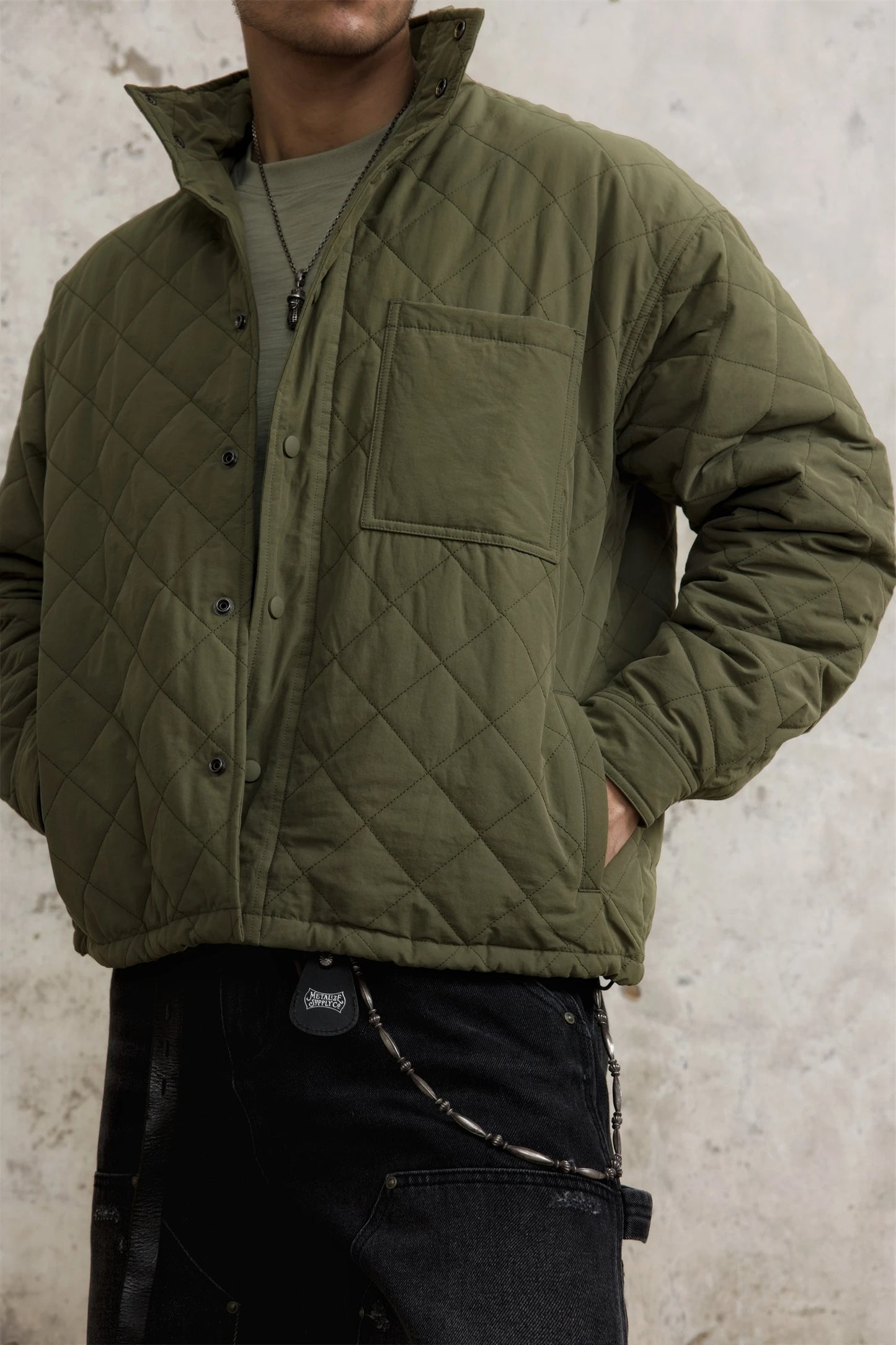 Men's Argyle Quilted Jacket