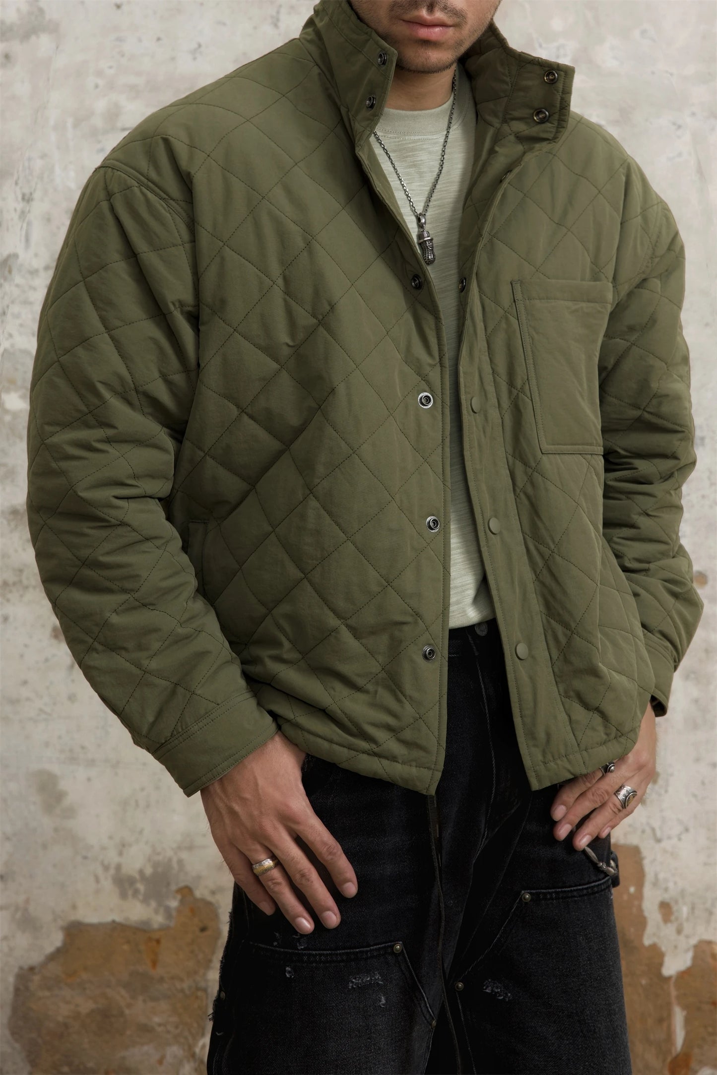 Men's Argyle Quilted Jacket