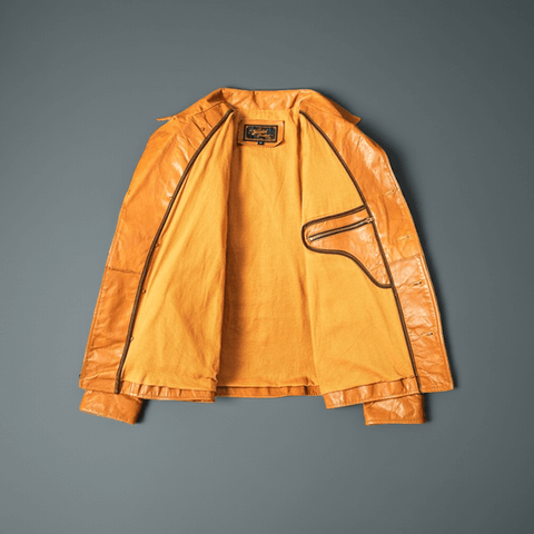 Men's Asymmetric Button-Up Biker Leather Jacket