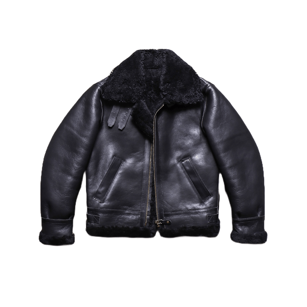 Men's B3 Bomber Shearling Coat Black – Crush on Retro
