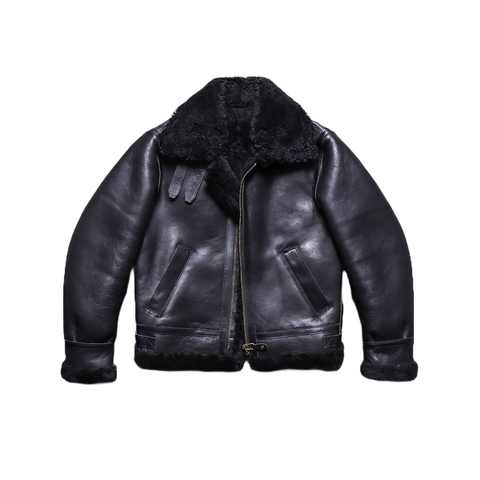 Men's B3 Bomber Shearling Coat Black