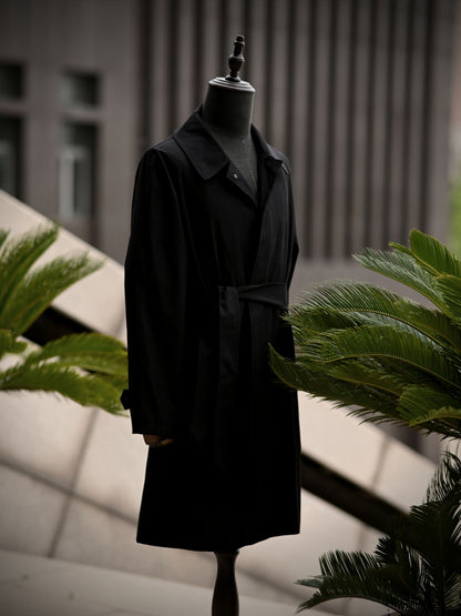 Men's Balmacaan Coat Black