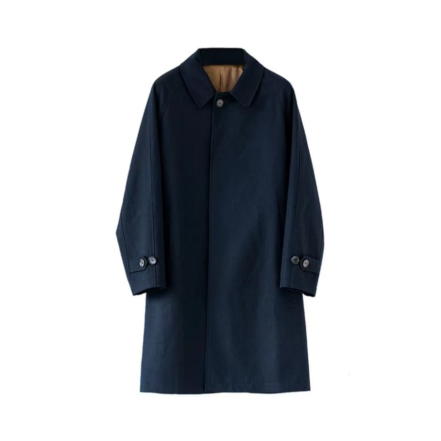 Men's Balmacaan Coat Black