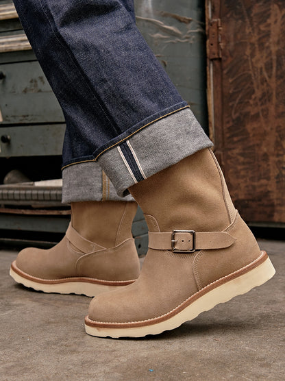 Bottes d'ingénieur en daim pour hommes 9013