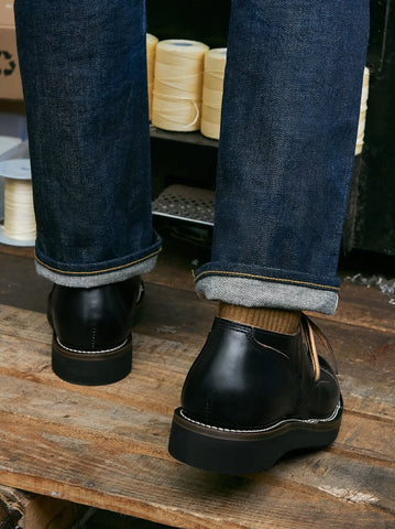 Men's Derby Shoes, Wedge Sole