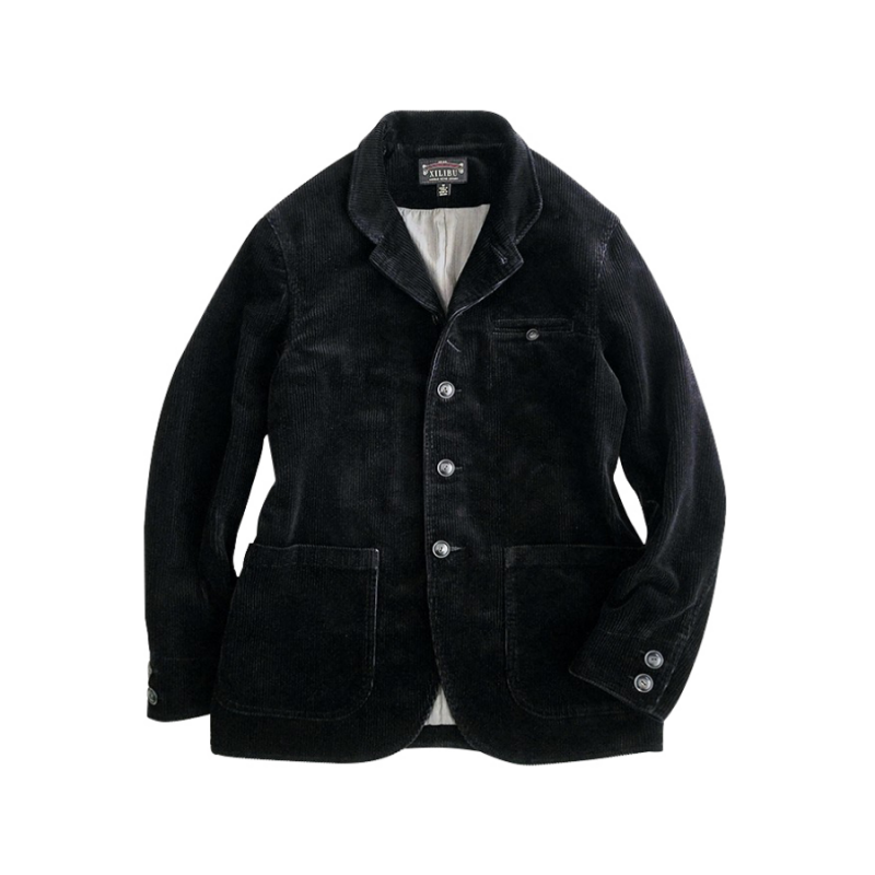 Black Corduroy Brakeman Coat