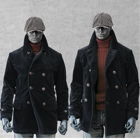 Men's Corduroy Switchyard Coat, Wool Lining