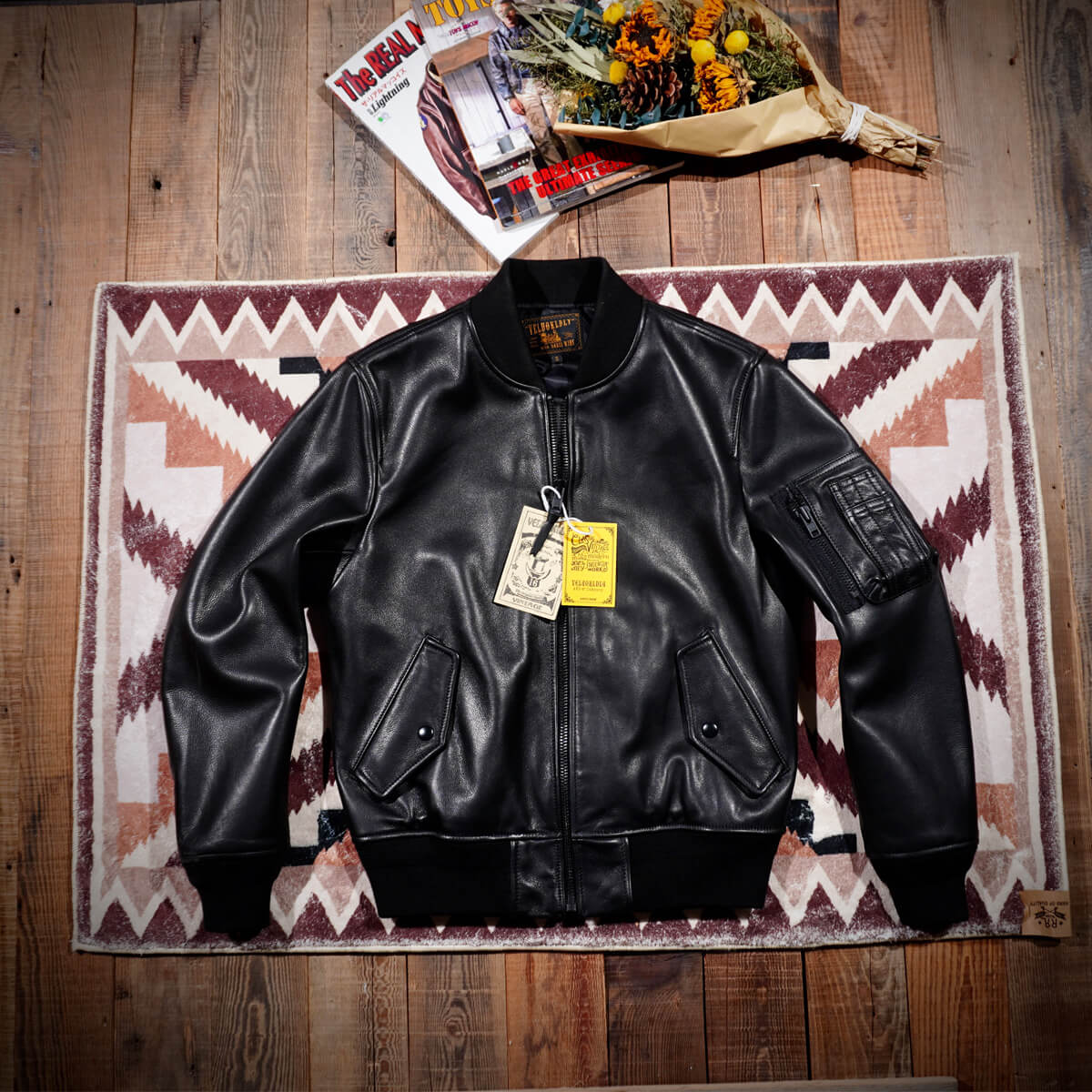 Men's MA-1 Bomber Leather Jacket