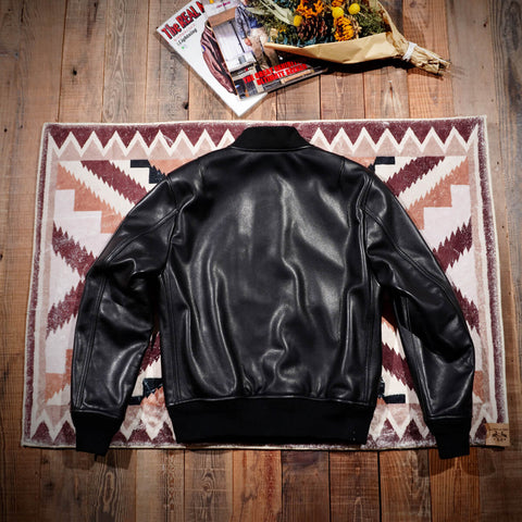 Men's MA-1 Bomber Leather Jacket