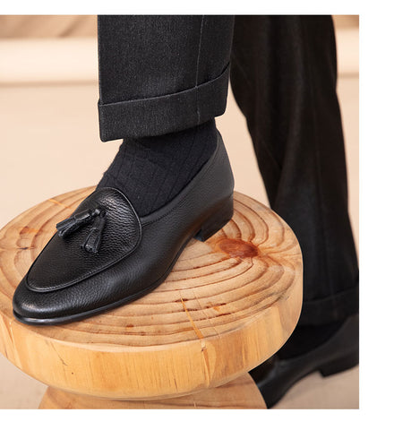 メンズタッセルローファー