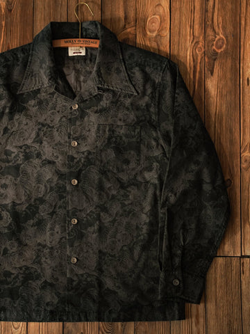 Men's Black Tiger Jacquard Aloha Shirt