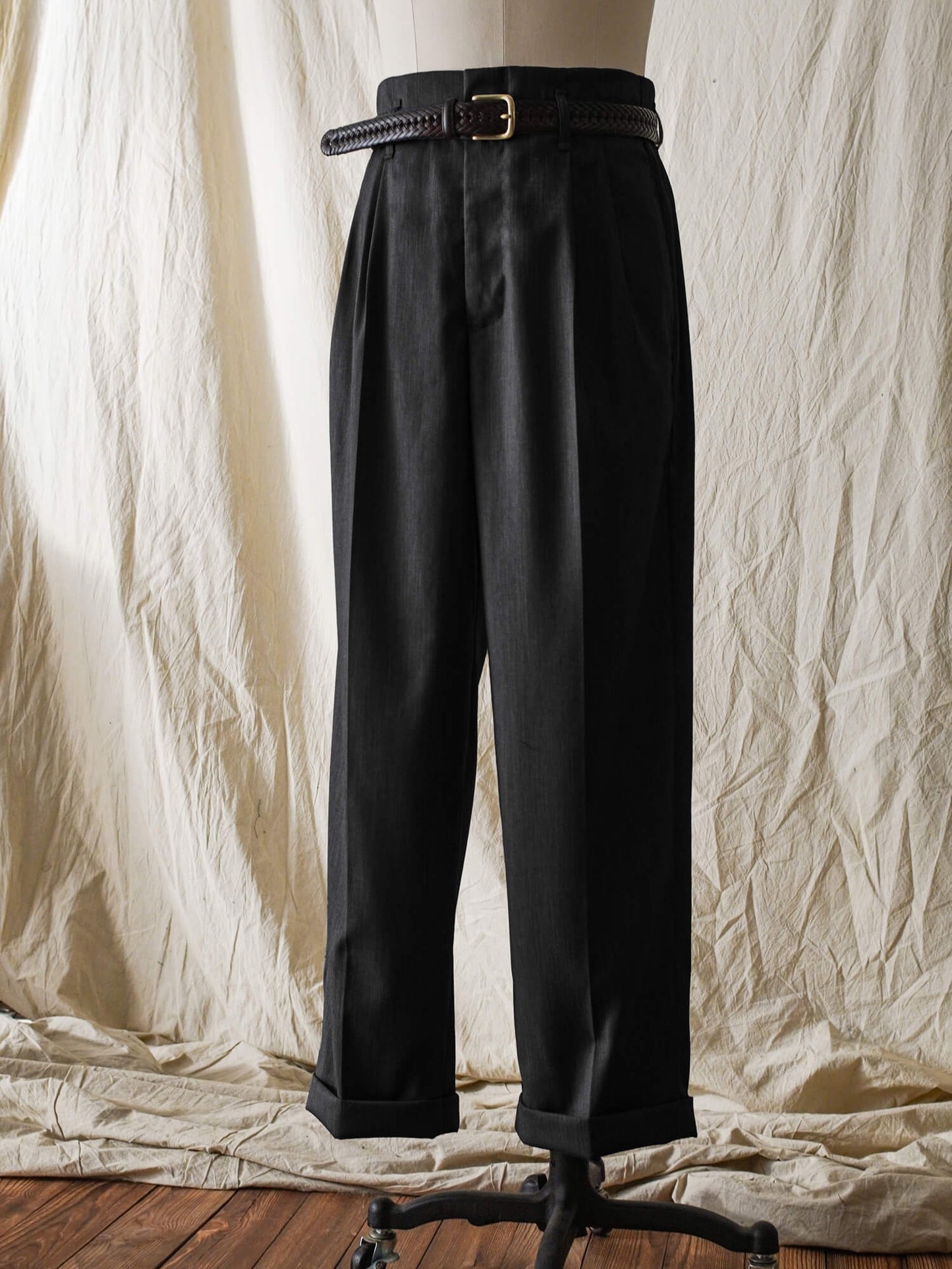 1940s High Waist Wide Leg Trousers