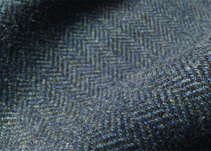 Men's Herringbone Tweed Suit Jacket Blue