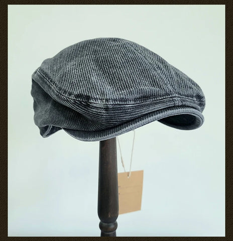 Men's Washed Flat Cap