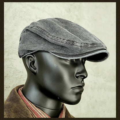 Casquette plate délavée pour homme