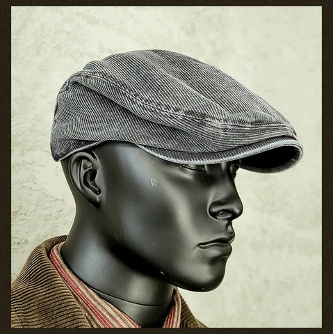 Men's Washed Flat Cap