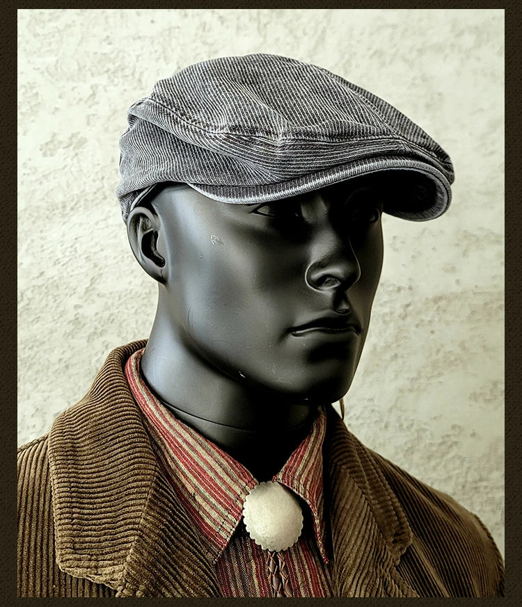 Casquette plate délavée pour homme