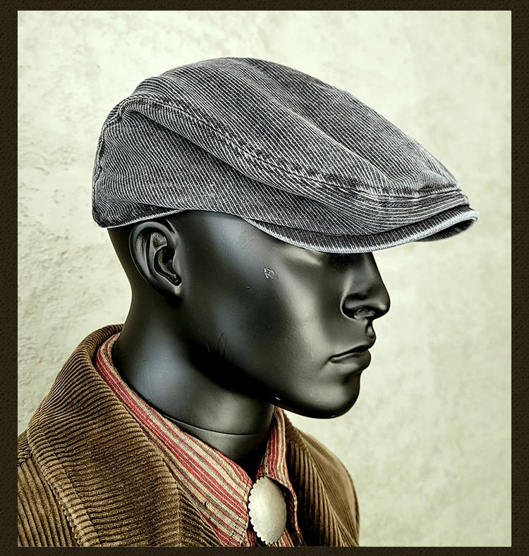 Casquette plate délavée pour homme