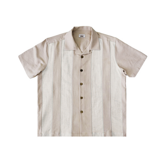 Men's Striped Bowling Shirt