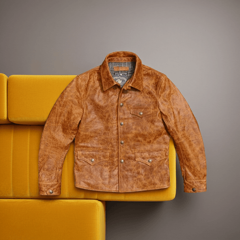 メンズ ブレーキマン レザーコート ホースハイド