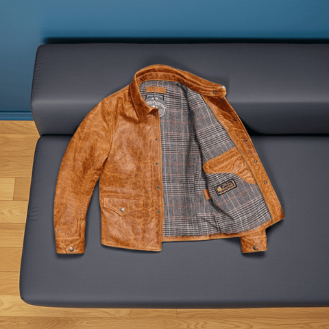 メンズ ブレーキマン レザーコート ホースハイド